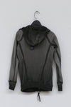 BORIS BIDJAN SABERI Dark Grey Hooded Jacket WZIPPER2 FTO00002